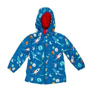 Stephen Joseph Spaceships Rain Jacket NWT